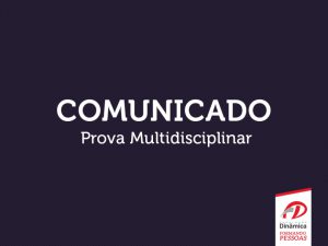 Comunicado Prova Multidisciplinar