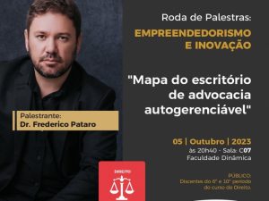 Curso de Direito receberá em ‘Roda de Palestras’ o advogado Frederico Pataro