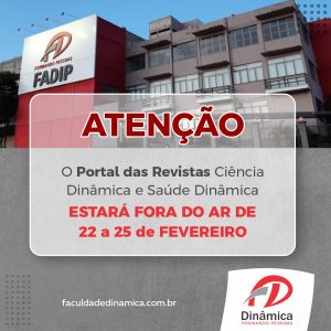 Portal das Revistas está em manutenção e fica fora do ar até 25 de fevereiro