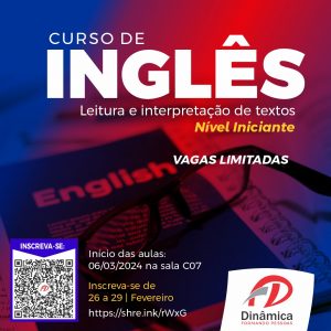 Dinâmica abre inscrições para aulas de inglês para acadêmicos da Instituição