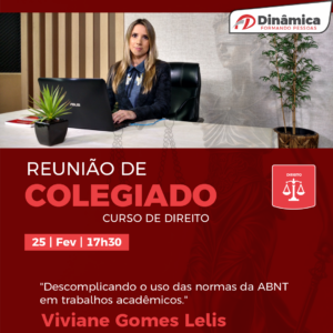 Colegiado do Curso de Direito vai receber capacitação sobre normas da ABNT