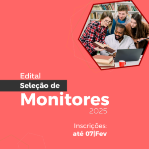 Alunos podem se inscrever para seleção de monitores até 07/02