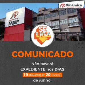 Comunicado sobre o expediente durante o feriado de Corpus Christi