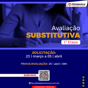 Avaliação Substitutiva 1ª etapa – 2026.1