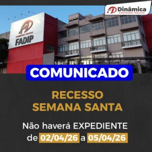 Comunicado sobre recesso da Semana Santa