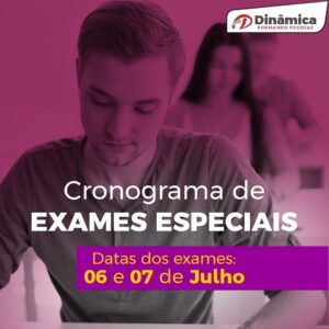 Confira o cronograma de exames especiais de 2026.1