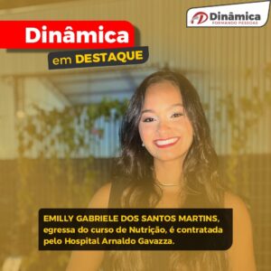 Egressa de Nutrição é contratada pelo Hospital Arnaldo Gavazza
